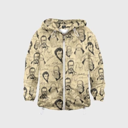 Детская ветровка 3D Великие писатели-классики