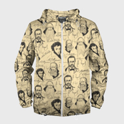 Мужская ветровка 3D Великие писатели-классики