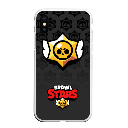 Чехол для iPhone XS Max матовый с принтом Brawl Stars Бравл старс, вид спереди №1