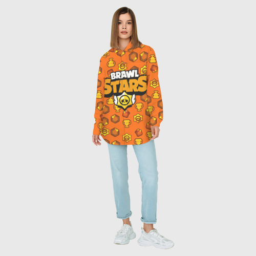 Женская рубашка oversize 3D с принтом Brawl Stars, вид сбоку #3