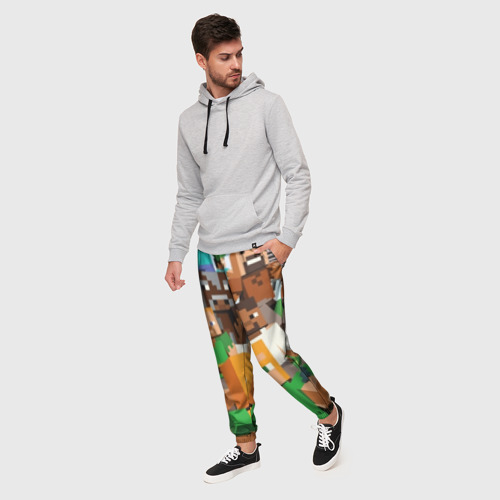 Мужские брюки 3D Minecraft, цвет 3D печать - фото 3