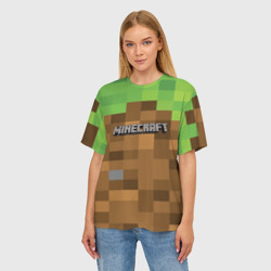 Женская футболка oversize 3D Minecraft - фото 2