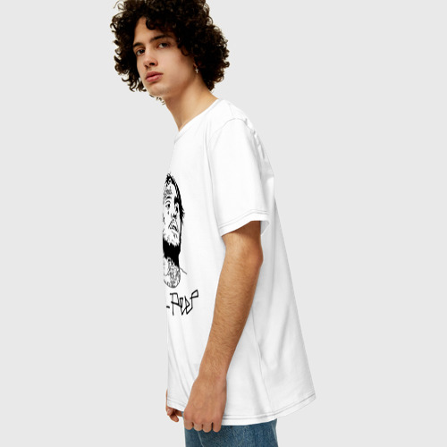 Мужская футболка хлопок Oversize Lil Peep, цвет белый - фото 5