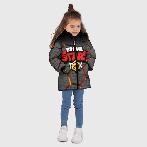 Зимняя куртка для девочек 3D Brawl Stars Hex, цвет черный - фото 5