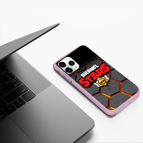 Чехол для iPhone 11 Pro матовый Brawl Stars Hex, цвет розовый - фото 5