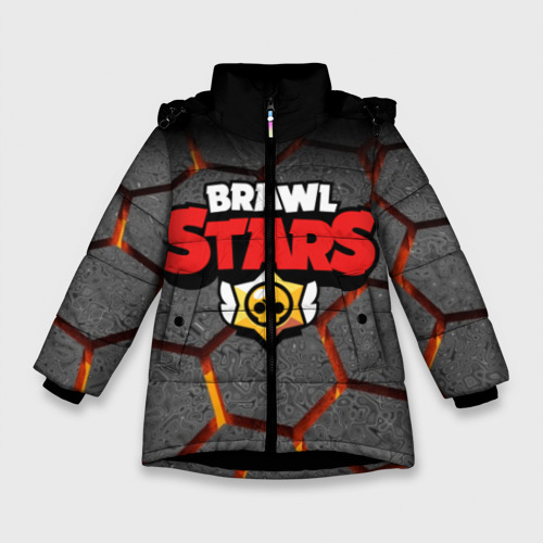 Зимняя куртка для девочек 3D Brawl Stars Hex, цвет черный