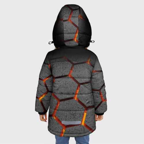 Зимняя куртка для девочек 3D Brawl Stars Hex, цвет черный - фото 4