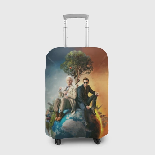 Чехол для чемодана 3D Good Omens