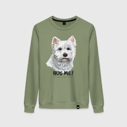Женский свитшот хлопок Вест-хайленд-уайт-терьер - обними