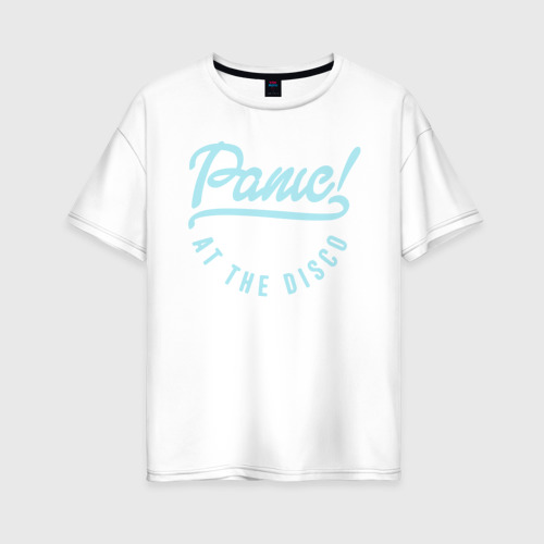 Женская футболка хлопок Oversize Panic! At the Disco, цвет белый
