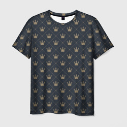 Короны - паттерн – Мужская футболка 3D с принтом купить со скидкой в -26%