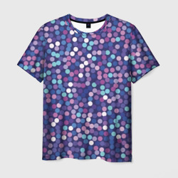 Пурпурные конфетти - паттерн – Мужская футболка 3D с принтом купить со скидкой в -26%