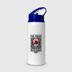 Бутылка для воды с трубочкой Five Finger Death Punch