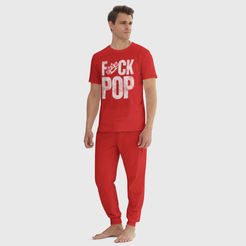 Мужская пижама хлопок Five Finger Death Punch, цвет красный - фото 5
