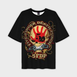 Мужская футболка oversize 3D Five Finger Death Punch