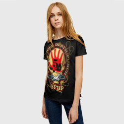 Женская футболка 3D Five Finger Death Punch - фото 2