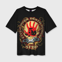 Женская футболка oversize 3D Five Finger Death Punch