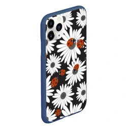 Чехол для iPhone 11 Pro Max матовый Божьи коровки на ромашках - фото 2