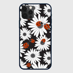 Чехол для iPhone 12 Pro Max Божьи коровки на ромашках