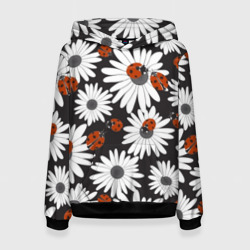 Женская толстовка 3D Божьи коровки на ромашках