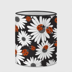 Кружка с полной запечаткой Божьи коровки на ромашках - фото 2