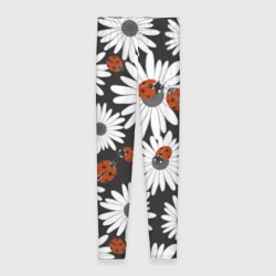 Леггинсы 3D Божьи коровки на ромашках