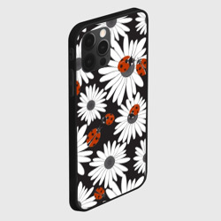 Чехол для iPhone 12 Pro Max Божьи коровки на ромашках - фото 2