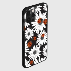 Чехол для iPhone 12 Pro Max Божьи коровки на ромашках - фото 2