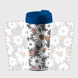 Термокружка-непроливайка Божьи коровки на ромашках - фото 2