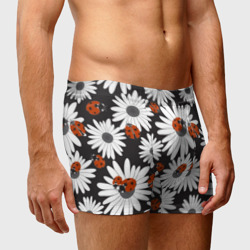 Мужские трусы 3D Божьи коровки на ромашках - фото 2