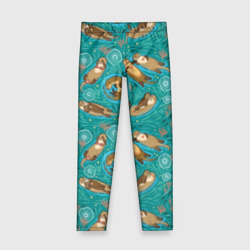 Детские леггинсы 3D Весёлые выдры - семейство