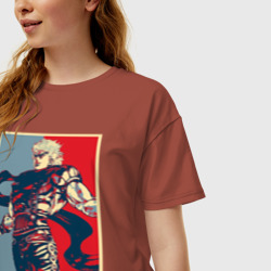 Женская футболка хлопок Oversize Дио Брандо - фото 2