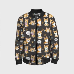 Детский бомбер 3D Милые пёсики - корги