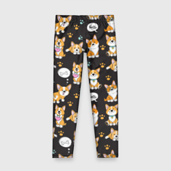 Детские леггинсы 3D Милые пёсики - корги