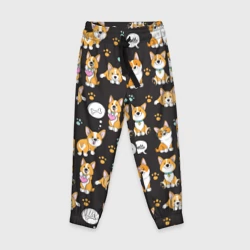 Детские брюки 3D Милые пёсики - корги