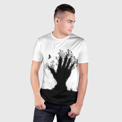 Мужская футболка 3D Slim Дерево-рука - экология - фото 2