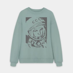 Мужской свитшот oversize без начеса хлопок Гагарин