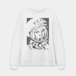 Мужской свитшот oversize без начеса хлопок Гагарин