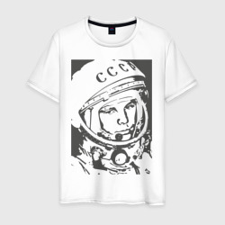 Гагарин – Мужская футболка хлопок с принтом купить со скидкой в -20%