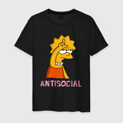 Мужская футболка хлопок Лиза Симпсон Antisocial