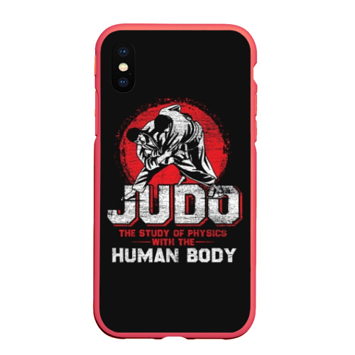 Чехол для iPhone XS Max матовый Judo, цвет красный