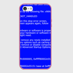 Чехол для iPhone 5/5S матовый Синий экран смерти