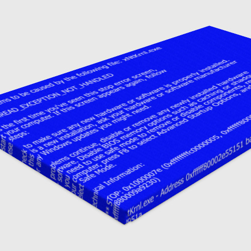 Холст прямоугольный Синий экран смерти, цвет 3D печать - фото 4