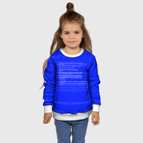 Детский свитшот 3D Синий экран смерти, цвет 3D печать - фото 7