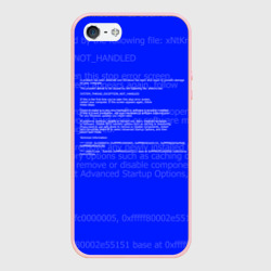 Чехол для iPhone 5/5S матовый Синий экран смерти