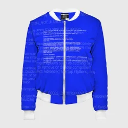 Женский бомбер 3D Синий экран смерти