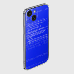 Чехол для iPhone 15 силиконовый с защитой камеры Синий экран смерти - фото 2