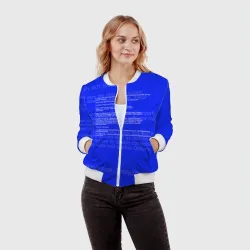 Женский бомбер 3D Синий экран смерти - фото 2