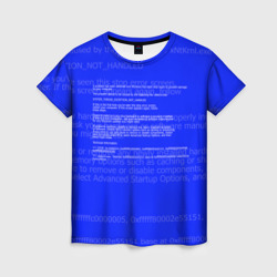Женская футболка 3D Синий экран смерти