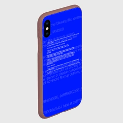 Чехол для iPhone XS Max матовый Синий экран смерти - фото 2